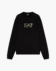 EA7 Premium Label Cotton Crewneck Sweatshirt | LEVISONS