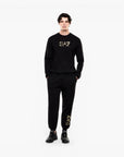 EA7 Premium Label Cotton Crewneck Sweatshirt | LEVISONS