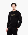 EA7 Premium Label Cotton Crewneck Sweatshirt | LEVISONS