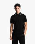 Emporio Armani Cotton Piqué Polo Shirt With Embossed Logo On Collar | LEVISONS