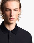 Emporio Armani All-Over Logo Cotton Jacquard Polo Shirt | LEVISONS