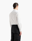 Emporio Armani Regular Fit Cotton Shirt With Jacquard All Over Logo | LEVISONS