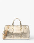Michael Kors Bedford Travel Extra-Large Metallic Crocodile Embossed Leather Weekender Bag | LEVISONS