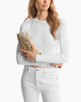 Michael Kors Colby Small Crackled Metallic Leather Convertible Clutch | LEVISONS