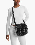 Michael Kors Darrington Large Crackled Leather Shoulder Bag | LEVISONS
