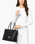 Michael Kors Voyager Medium Crossgrain Leather Tote Bag | LEVISONS