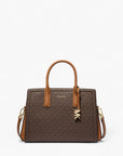 Michael Kors Laila Medium Signature Logo Satchel | LEVISONS