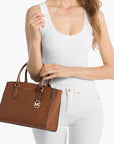 Michael Kors Becca Medium Saffiano Leather Satchel | LEVISONS