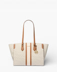 Michael Kors Becca Large Striped Signature Logo Tote Bag | LEVISONS
