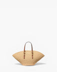 Michael Kors Isa Small Hand-Crocheted Straw Tote Bag | LEVISONS