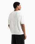 Armani Exchange Regular Fit Cotton Crewneck Pullover With Embossed Pattern Detailing | LEVISONS