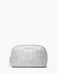 Michael Kors Empire Small Metallic Crocodile Embossed Leather Travel Pouch | LEVISONS