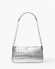 Michael Kors Empire Medium Metallic Crocodile Embossed Leather Chain-Link Pochette | LEVISONS