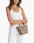 Michael Kors Flora Medium Signature Logo And Pebbled Leather Crossbody Bag | LEVISONS