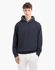 Emporio Armani Regular Fit Cotton Hooded Sweatshirt With Contrast Jacquard Branding | LEVISONS