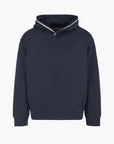 Emporio Armani Regular Fit Cotton Hooded Sweatshirt With Contrast Jacquard Branding | LEVISONS