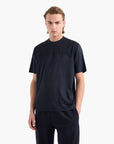 Emporio Armani Regular Fit Cotton Crewneck Chevron T-Shirt | LEVISONS