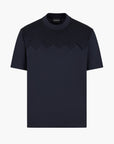 Emporio Armani Regular Fit Cotton Crewneck Chevron T-Shirt | LEVISONS