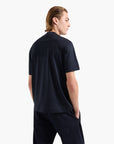 Emporio Armani Regular Fit Cotton Crewneck Chevron T-Shirt | LEVISONS