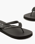 Armani Exchange Logo Lettering Rubber Flip Flops | LEVISONS