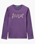 United Colors Of Benetton Girl Junior T-Shirt With Glitter Print | LEVISONS