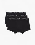 Armani Exchange 3 Pack Cotton Underwear Set With Elasticated Branded Waistband | LEVISONS