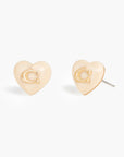 Coach Signature Heart Stud Earrings | LEVISONS