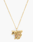 Coach Brushed Pegasus Pendant Necklace | LEVISONS