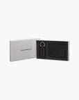 Emporio Armani Leather Card Holder And Keyring | LEVISONS