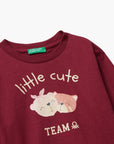 United Colors Of Benetton Girl Kid Cotton T-Shirt With Glittery Print | LEVISONS