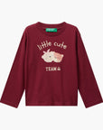 United Colors Of Benetton Girl Kid Cotton T-Shirt With Glittery Print | LEVISONS