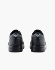 Emporio Armani Leather Sneakers With Logo Feature | LEVISONS