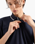 Armani Exchange Regular Fit Cotton Polo Shirt With Contrasting Stripe Detailing And A Quarter Zip | LEVISONS