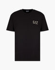 EA7 Gold Label Slim Fit Cotton Crewneck T-Shirt With Shoulder Detailing | LEVISONS