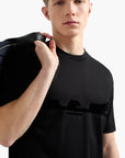 Emporio Armani Regular Fit Cotton Crewneck Asv T-Shirt With Flocked Eagle Logo | LEVISONS