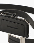 Emporio Armani Leather Belt And Card Holder Set | LEVISONS