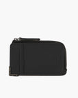 Emporio Armani Zip Up Leather Card Holder With Embossed Pattern Metal Eagle Logo | LEVISONS