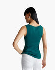 United Colors Of Benetton Woman Dark Green Tank Top In Pure Cotton | LEVISONS