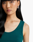United Colors Of Benetton Woman Dark Green Tank Top In Pure Cotton | LEVISONS