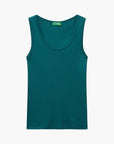 United Colors Of Benetton Woman Dark Green Tank Top In Pure Cotton | LEVISONS