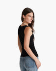 United Colors Of Benetton Woman Black Tank Top In Pure Cotton | LEVISONS