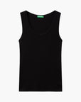 United Colors Of Benetton Woman Black Tank Top In Pure Cotton | LEVISONS