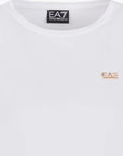 EA7 Relaxed Fit Cotton Crewneck T-Shirt With Metal Logo Plaque | LEVISONS