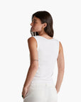 United Colors Of Benetton Woman White Tank Top In Pure Cotton | LEVISONS