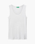 United Colors Of Benetton Woman White Tank Top In Pure Cotton | LEVISONS