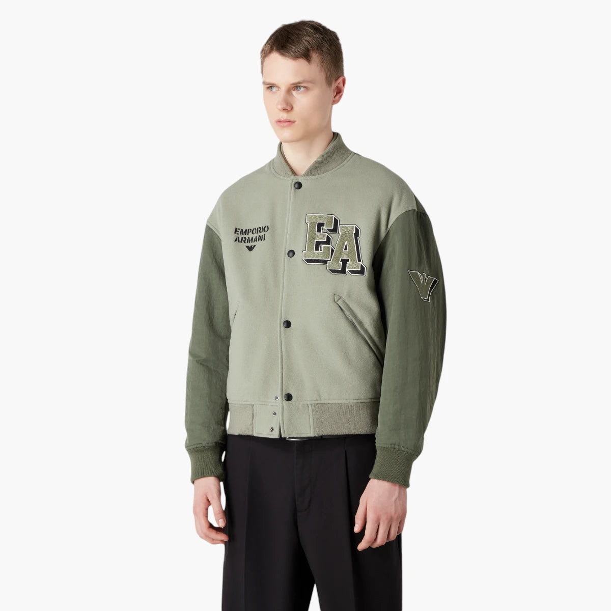 University Bomber Jacket With Mixed Embroidered Branding University Bomber Jacket With Mixed Embroidered Branding