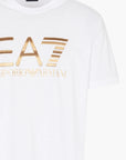 EA7 Regular Fit Logo Series Cotton T-Shirt With Oversized Logo | LEVISONS