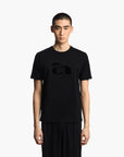 Emporio Armani Cotton T-Shirt With Op-Art Embroidery | LEVISONS