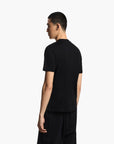 Emporio Armani Cotton T-Shirt With Op-Art Embroidery | LEVISONS
