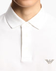 Emporio Armani Cotton Piqué Polo Shirt With Embroidered Eagle Logo | LEVISONS